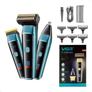 Máquina Corta Pelo Barba, Nariz 3en1 Vgr V-366 Inalambrico
