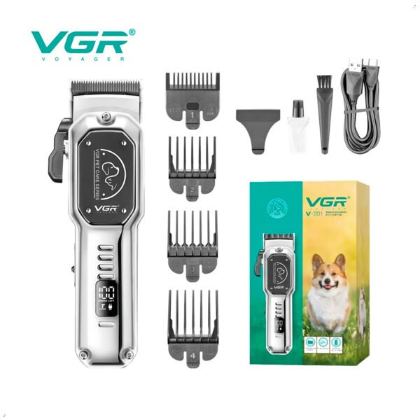Maquina de Corte Pelo Mascota Inalambrico VGR 201 (11) Maquina Corte Pelo Mascota Vgr V201 Professional Pet Clipper Color Plateado