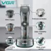 Maquina Corte Cabello Vgr-256 Pantalla Digital Inalambrico