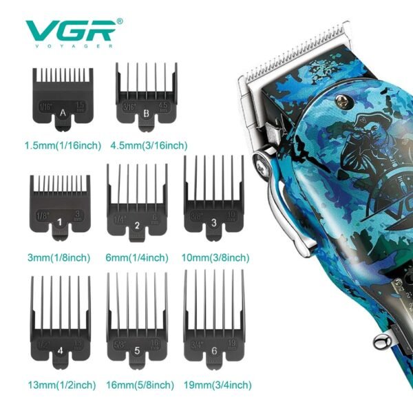 Maquina De Corte De Pelo Inalambrica Vgr V-685 Diseño Pirata
