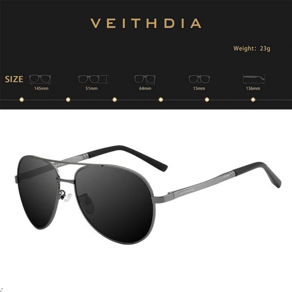 Gafas De Sol Aviador Polarizados Uv 400 Veithdia 1306 Unisex