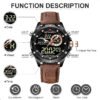 Reloj Naviforce 9208 Analógico Digital Hombre Cuero