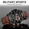 Reloj Naviforce 9208 Analógico Digital Hombre Cuero
