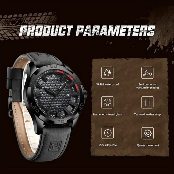Reloj Naviforce 8023 Cuarzo Para Hombres Resistente al Agua