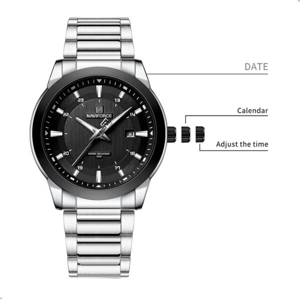 Reloj Pulsera Naviforce Nf8029 Masculino Acero Inoxidable