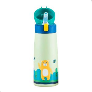 Termo Para Niños Diseño Oso Caliente Frio 500 Ml Verde