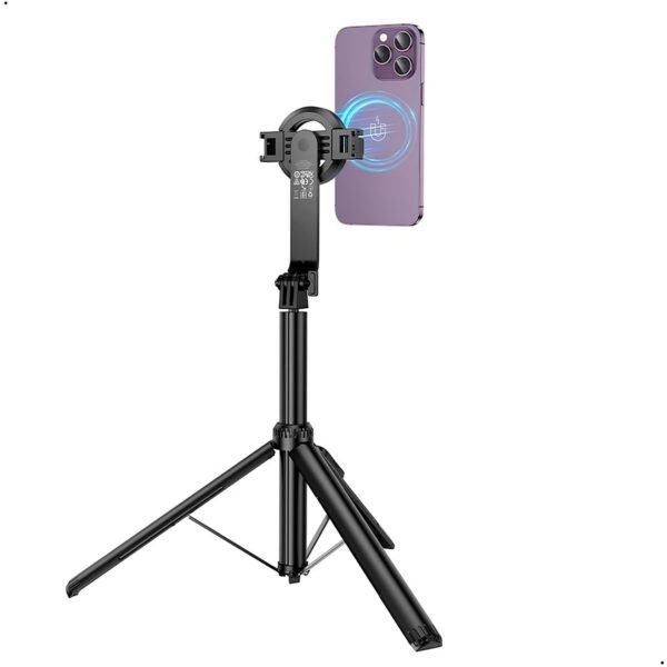 Palo selfie magnético Hoco con trípode de control remoto inalámbrico K25 negro (10) Trípode Soporte Selfie Stick Hoco K25 Bluetooth Magnetico