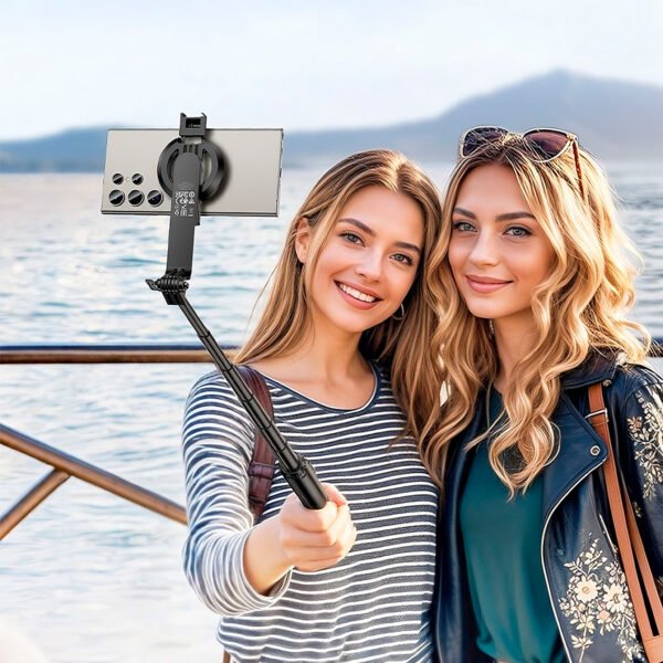 Palo selfie magnético Hoco con trípode de control remoto inalámbrico K25 negro (13) Trípode Soporte Selfie Stick Hoco K25 Bluetooth Magnetico