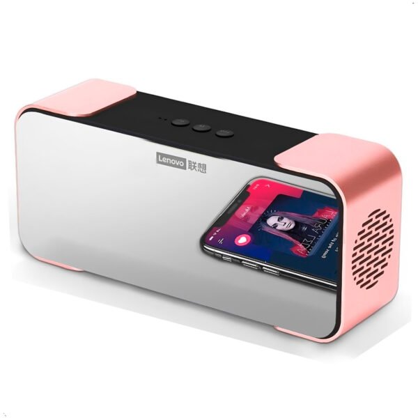 Parlante Reloj Despertador Lenovo L022 Rosado (2) Parlante Lenovo L022 Reloj Despertador Radio Bluetooth