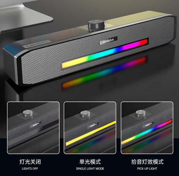 Parlante Soundbar Thinkplus Lenovo TS33-B Bluetooth (4) Lenovo Altavoz Parlante Ts33 Con Bluetooth 5.0