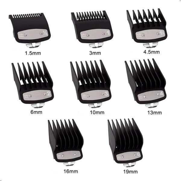 Set De 8 Peinetas Para Clipper Clip De Metal Negro