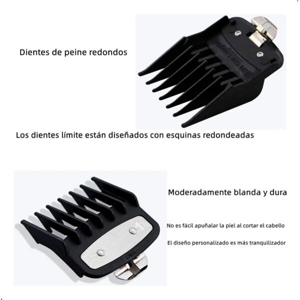 Set De 8 Peinetas Para Clipper Clip De Metal Negro