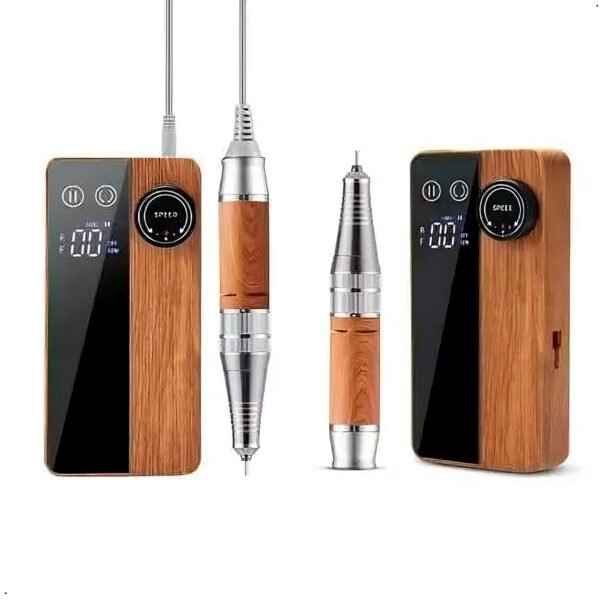 Pulidor Portátil Drill Para Uñas Recargable Tactil Reversible 35000 Rpm Color Madera (5) Pulidor Uñas Manicura Inalambrica Nail Drill Zsdg-239