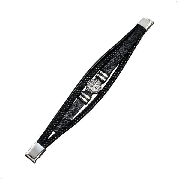 Pulsera Brazalete Moda Hombre Cuero Genuino Vintage