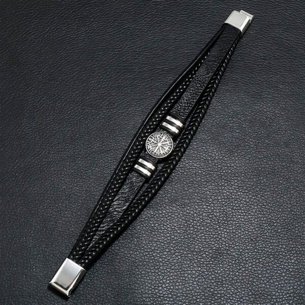 Pulsera Brazalete Moda Hombre Cuero Genuino Vintage