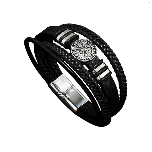 Pulsera Brazalete Moda Hombre Cuero Genuino Vintage