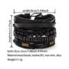 Pulseras Brazalete Vintage Ajustables Cuero 4 Unids