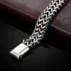 Pulsera Trenzada De Acero Inoxidable Con Hebilla Magnética