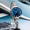 Reloj Pulsera Mujer Curren 9097 En Acero Inoxidable Plateado