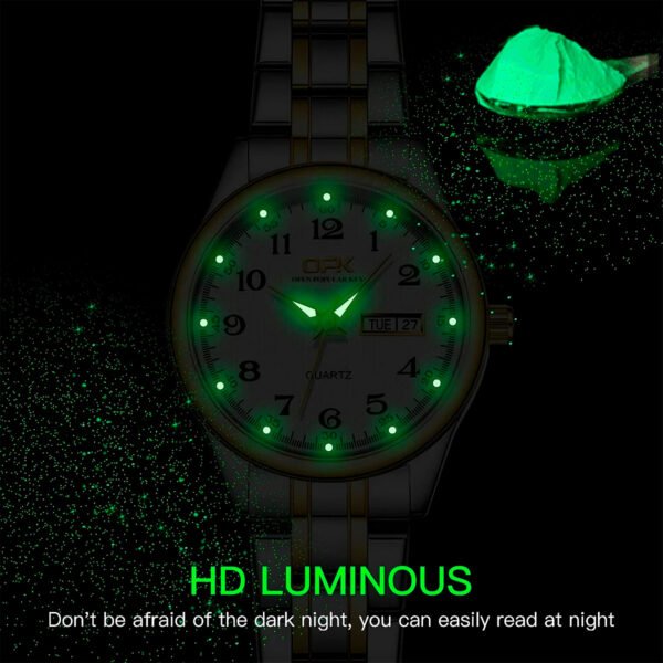 Reloj OPK 8110 para Mujer, Reloj de cuarzo resistente al agua, Reloj clásico de marca de lujo para Mujer, relojes con correa de acero inoxidable, Reloj para Mujer (16) Reloj Mujer Opk 8110 Analogo Visualización De Semana Acero