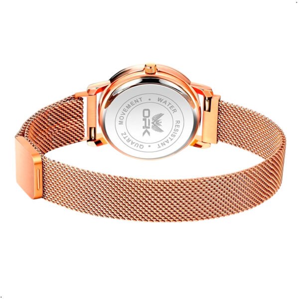 Relok OPK 8115 relojes de mujer Reloj de pulsera original de moda Simple para mujer correa de malla de acero inoxidable Reloj luminoso resistente al agua (13) Reloj Opk De Pulsera Para Mujer Color Oro Rosa Modelo 8115