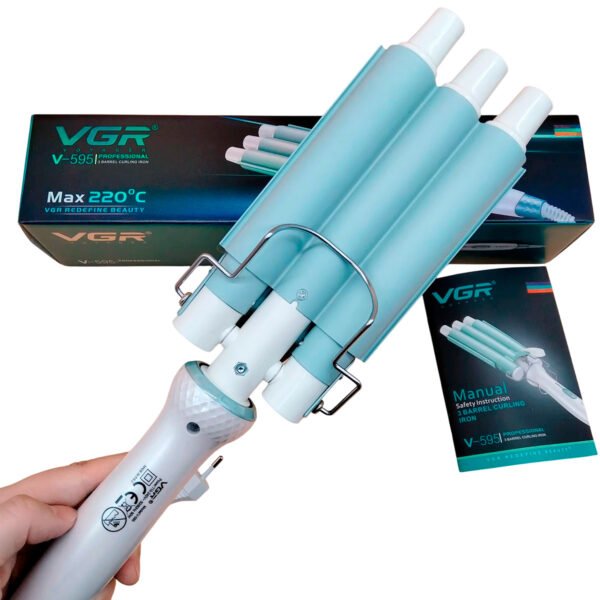 Ondulador Rizador De Pelo Profesional Triple Vgr V-595