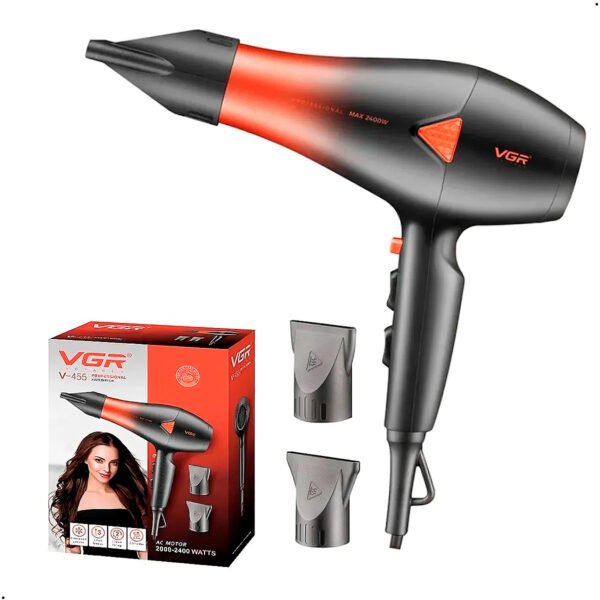 Secadora de Cabello Profesional VGR Motor AC V-455 (6) Secadora De Cabello Profesional Vgr Motor Ac V-455