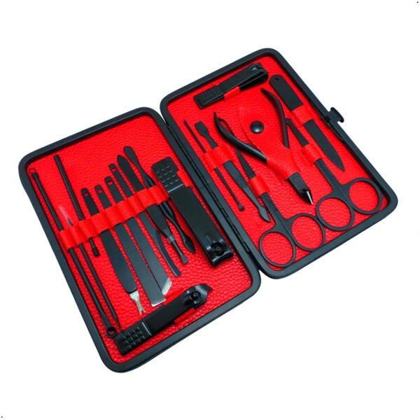 Set 18 Piezas En Acero Inoxidable Manicura Pedicura