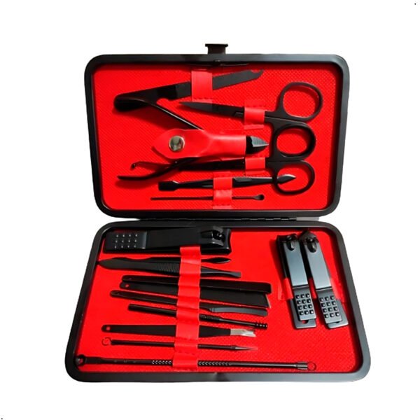 Set 18 Piezas En Acero Inoxidable Manicura Pedicura