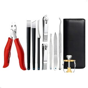Kit Pedicure Acero Inoxidable Profeciona 10 Piezas Cortauñas