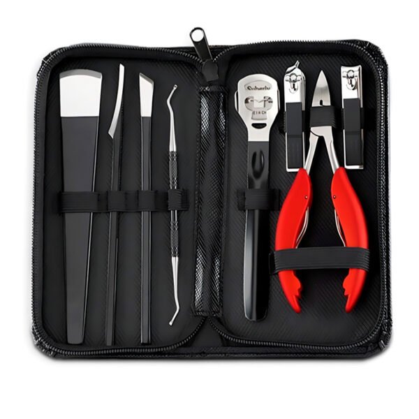 Set Pedicure Acero Inoxidable 8 Piezas Stainless Cortauñas