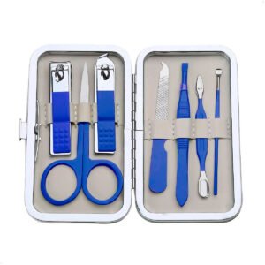 Set De Manicura Pedicura 7 Piezas Acero Inoxidable Cortauñas
