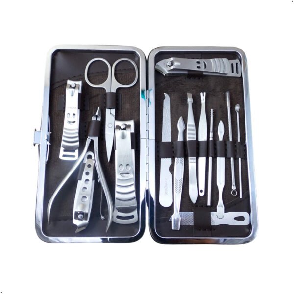 Set de Manicure Pedicure 15 Piezas Acero Zinger (1) Set Manicura Pedicura De Acero Inoxidable 15 Piezas