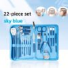 Set Manicura Pedicura Estuche 22 En 1 Kit Acero Inoxidable