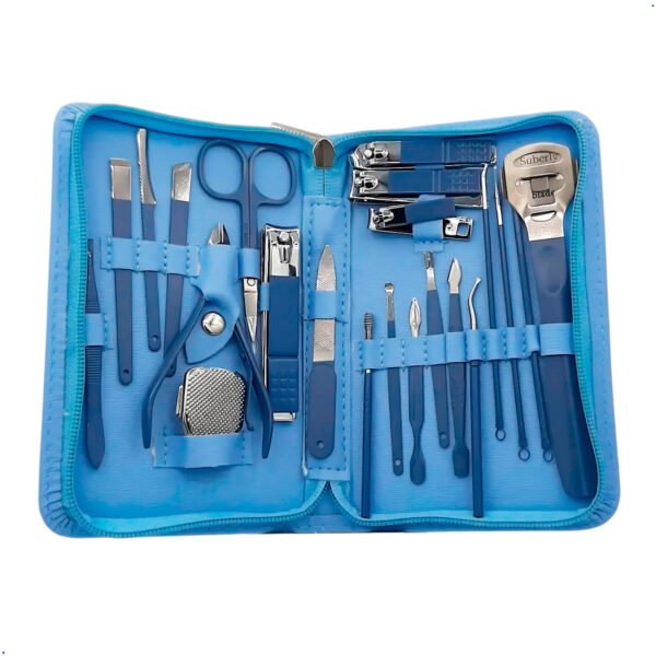 Set Manicura Pedicura Estuche 22 En 1 Kit Acero Inoxidable