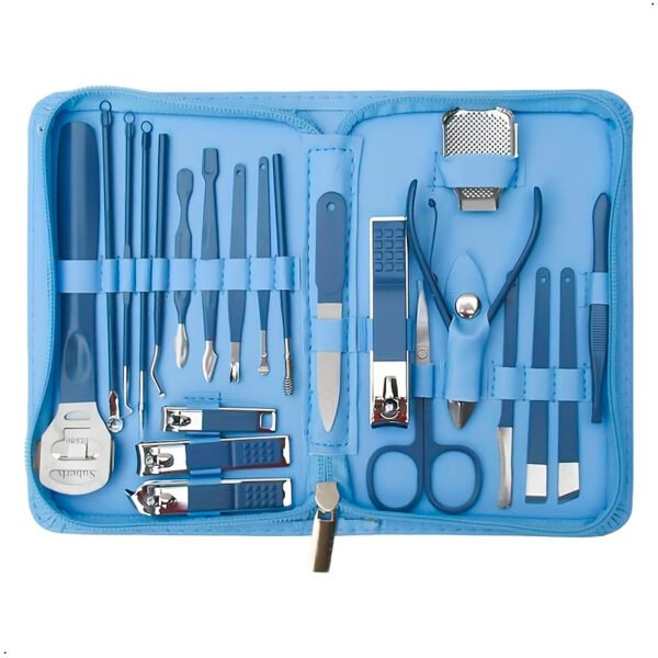 Set Manicura Pedicura Estuche 22 En 1 Kit Acero Inoxidable