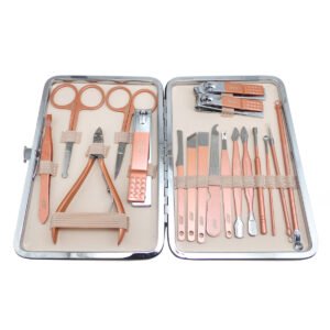Set 18 Piezas En Acero Inoxidable Manicura Pedicura