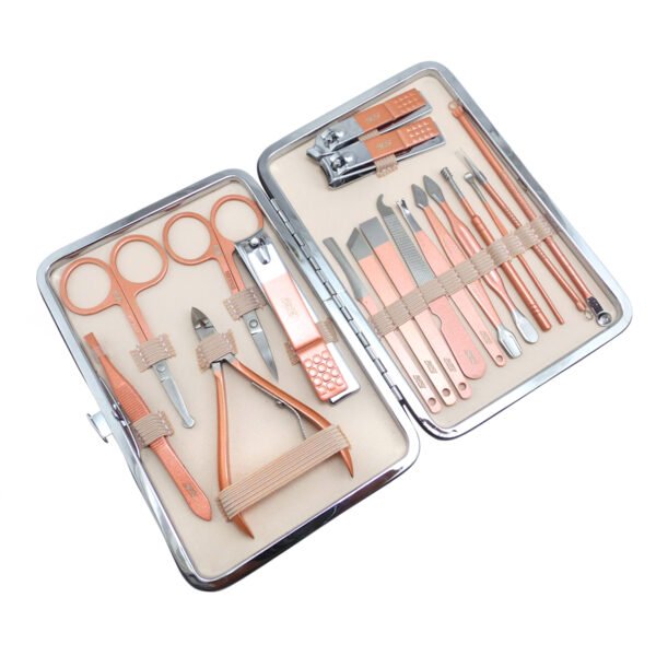 Set 18 Piezas En Acero Inoxidable Manicura Pedicura