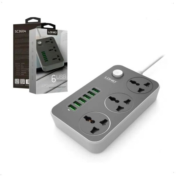 Regleta Ldnio Sc3604 Carga Rápida 6 Puertos Usb Carga Rapida