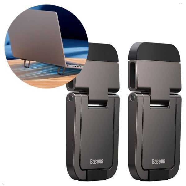 Soporte Invisible para Laptop Slim Kickstand Negro Baseus (4) Soporte Baseus Plegable Portátil Tableta Ajustable Universal