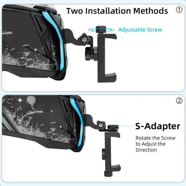 Soporte de teléfono para casco de motocicleta, soporte para GoPro Hero13 12 10 9 8, soporte para cámara deportiva de acción, cámara para motocicleta (7) Soporte Camara Accion Gopro, Celular Para Casco De Moto