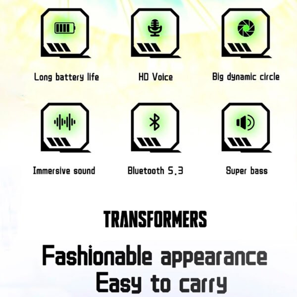 Audifonos Auriculares Bluetooth Transformer Bumblebee Mg-c03
