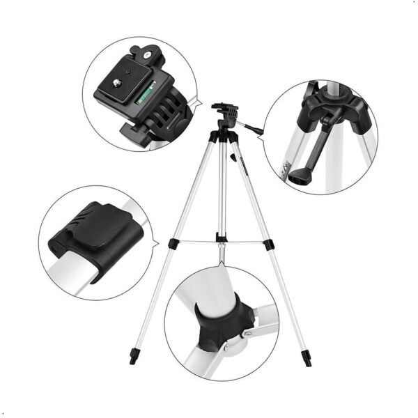 Tripode Profesional aleacion de aluminio 1345mm Para camara profesional Go pro y celular (4) Tripode Para Camara Y Celulares 134.5cm Altura Adaptador De Celular