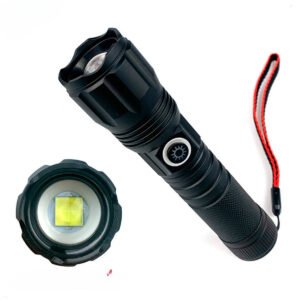 Linterna Led Cafini Recargable Zoom Telescopico De Bolsillo
