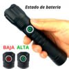 Linterna Led Cafini Recargable Zoom Telescopico De Bolsillo