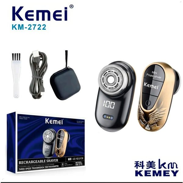 Shaver Kemei Km2722 Ipx6 Recargable Mini Afeitadora Portatil