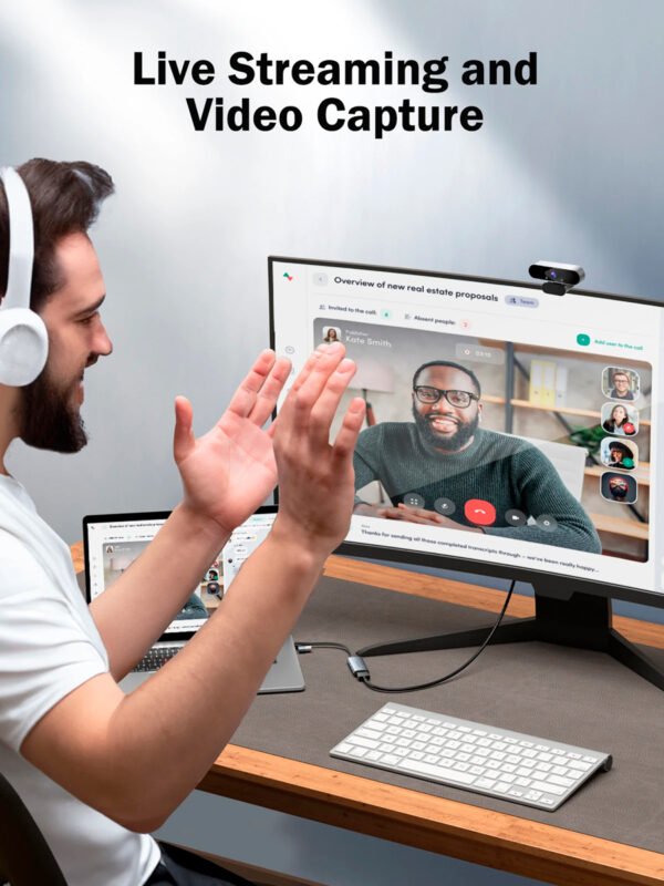Capturadora De Video Hdmi Lemorele Externa Gamer 1080p