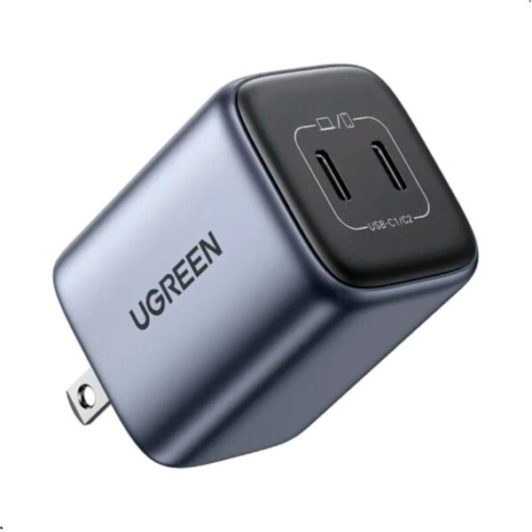 Cargador USB C UGREEN 45W, Bloque de Carga Pared GaN Plegable de 2 Puertos Nexode PPS, Soporte para Samsung Super Fast Charging 2.0 para Galaxy S25S24Note 20, iPhone 16 (3) Cargador De Pared Ugreen Nexode 45w Gan 2 Puerto Usb C