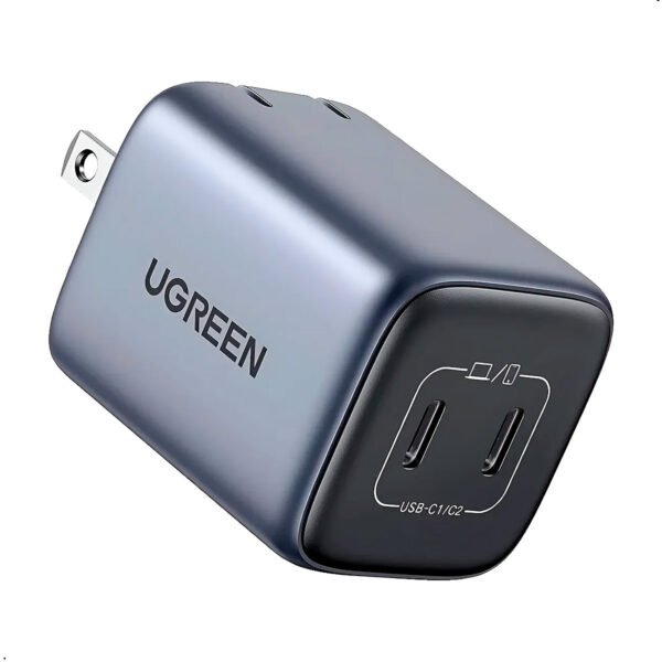 Cargador USB C UGREEN 45W, Bloque de Carga Pared GaN Plegable de 2 Puertos Nexode PPS, Soporte para Samsung Super Fast Charging 2.0 para Galaxy S25S24Note 20, iPhone 1615 (1) Cargador De Pared Ugreen Nexode 45w Gan 2 Puerto Usb C