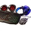 Combo Teclado Mouse Gamer Halion 5 En 1 Racer Ha-830c Negro